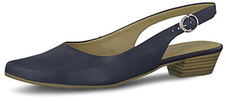 Tamaris Damen Sandaletten, Frauen Sandalen,Sommersandalen,Sommerschuhe,Freizeitschuhe,offene Schuhe,Strandschuhe,bequem,Navy Leather,38 EU