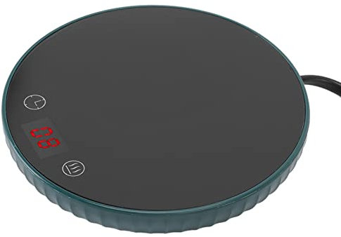 Kaffeewärmer für Tassen, 18 W, klein, Mini, 55 °C, konstante Temperatur, Digitalanzeige, Touch-Tasten-Heizung für den Schreibtisch(EU-Grün)