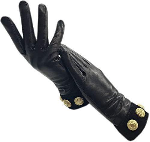Winter-Damen-Handschuhe, Schaffell, bequem, weiches Leder, Wollfutter