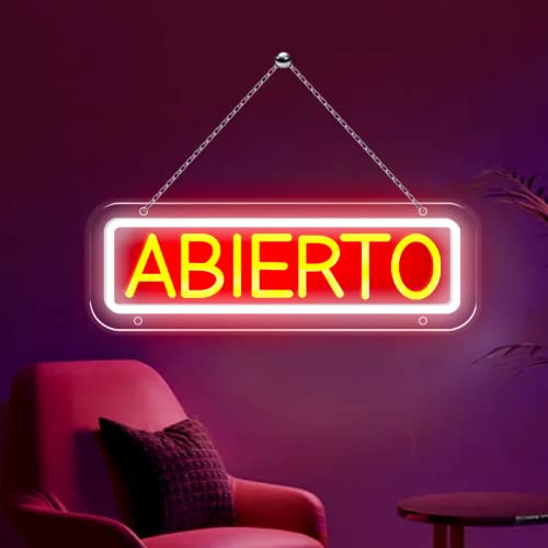 ABIERTO Neón Luz, LED Logotipo de Neón Luminoso Personalizado para Decorar en Fiesta Cumpleaños Decoracion del Hogar Rojo Luces Personalizado Neón para Tiendas Bares Decoración de Paredes