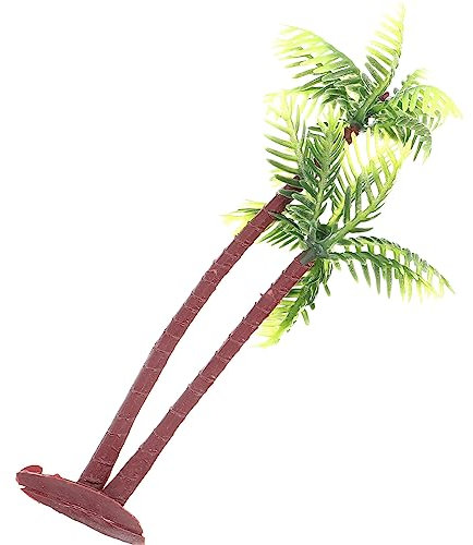 Warmhm Kunstpflanze Kunststoff-Kokospalme: Miniatur-Blumentöpfe Mini-Tropenpalmen Cupcake-Topper DIY-Mikro-Landschaftsdekor Feengarten-Landschaftslandschaft Spielzeug