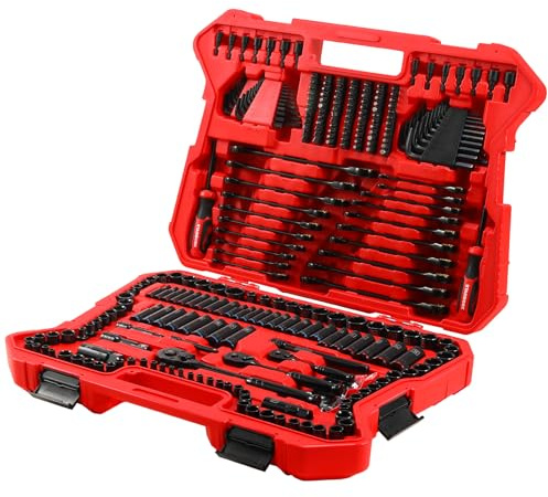 STARWORK True Mechanic 303-Piece Mechanics Tool Set, 120T Ratcheting Wrench, Professional, SAE/Metric, 663010