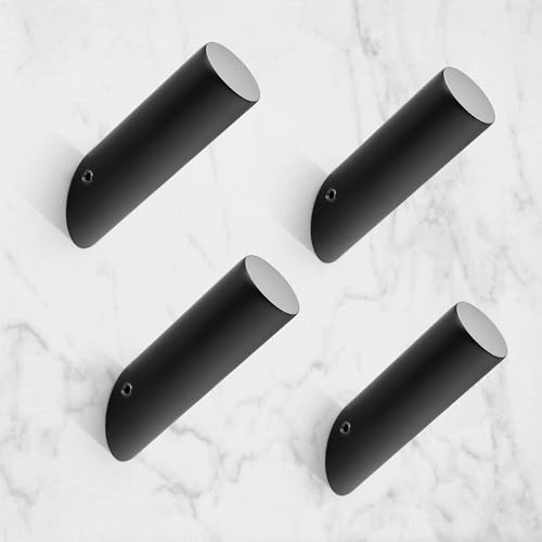 NINETREX Schwarze Wandhaken, mattschwarz, Handtuchhaken, moderne Bademantelhaken, SUS 304 Edelstahl, robuster Haken für Badezimmer, Eingangsbereich, Schlafzimmer, Mantel, Schlüssel, Schlammzimmer,