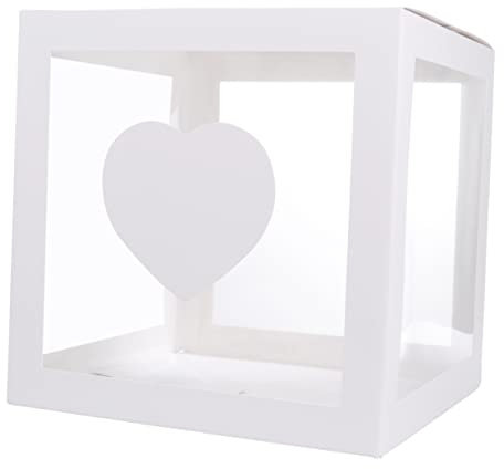 Toyvian Ballonbox Transparent Dekorative Blöcke Luftballon Kasten Geschenkbox für Party Geburtstag Hochzeit Kulisse Szene Layout Klare Hartpappe Blasenballons