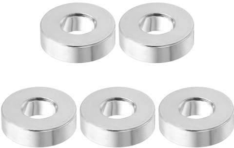 PATIKIL 5pcs M4 Separadores de Aluminio, Espaciador Redondo de Metal Espaciadores Metálicos de Aleación de Aluminio para M4 Tornillo Pernos, 3x4.2x10mm (L*ID*OD)