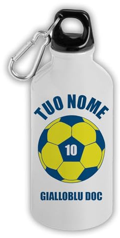 MOCHEIA SHOP Borraccia Termica Verona Calcio personalizzabile con nome e numero in alluminio termico capacità 500 ml idea regalo Tifoso Veronese