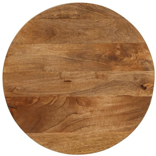 vidaXL Tischplatte Ø 50x3,8 cm Rund Massivholz Mango