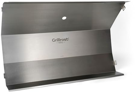 Grillrost.com Das Original Edelstahl Hitzeschild - Doppelte Wandung passend für Napoleon - Rogue 525 Serie (hoher Deckel)