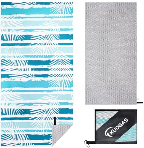 KUOGAS Telo Mare xxl 200×100 cm, Asciugamano Grande In Microfibra Ad Asciugatura Rapida, Telo Bagno Senza Sabbia, Coperta Da Spiaggia Donna