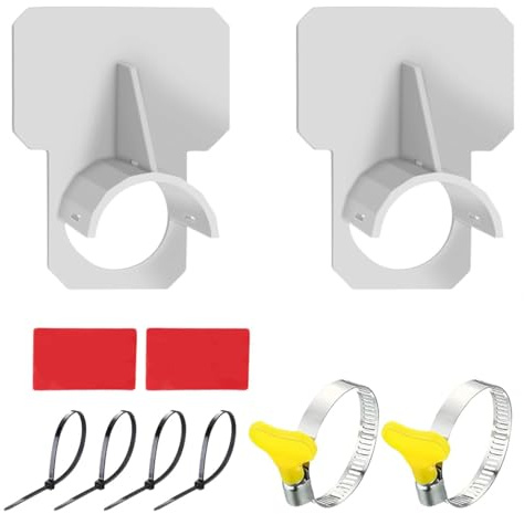 Tiardey 2 Soportes para tuberías de Piscina Accesorios para Piscinas enterradas con Soporte para tuberías y Bridas para Cables Accesorio Que Evita Que Las tuberías se comben diseñado para Adaptarse