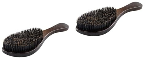 Healeved 2stücke Bartbürste Mit Holzgriff Tragbare Borstenbürste Für Bartpflege Und Styling Professionelle Bartbürste Für Für Tägliche Anwendung Und Unterwegs