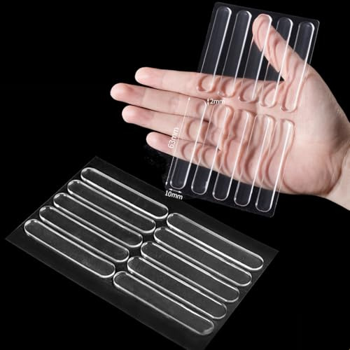 GGUFAY 20 Pièces Tampons de Protection Transparents,Pare-Chocs de Meubles, Bandes de Pare-Chocs Adhésives,pour Portes d'Armoires, Cuisine, Salle de Bain, Bureau(10 x 63mm)