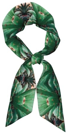 WZYWHJ Agave Cactus Printing Silk Scarf for Women 46.9 * 3.1 In Headband