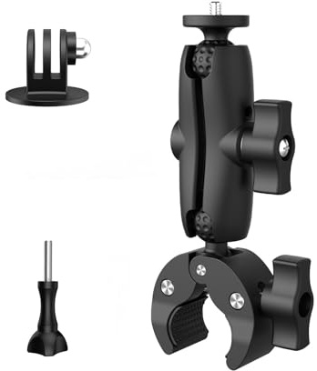 Anhoer Kamera Lenkerhalterung Motorrad-Kamerahalterung 360° drehbare Halterung Fahrrad Lenker klemme Kompatibel mit GoPro Hero 13/12/11/10/9/Max für Insta360 X5/X4/X3/ONE X2/ONE X