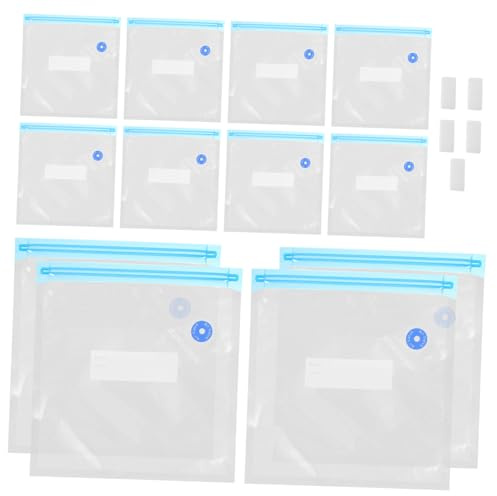 SMASOLO Sacs de Conservation Alimentaire Réutilisables avec Zip et Clips Étanches pour Mise Sous Vide Congélation Micro Ondes et Stockage