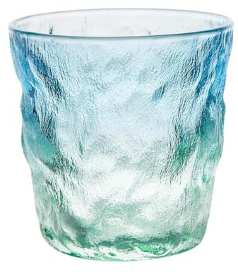 LJHFG63KUYT Verres Verres à boire motif glacier coloré, gobelet en verre dégradé for eau, lait, jus, bière, cocktail pour jus