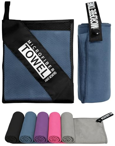 Sevenpers Microfibre Towel Gym towel Quick Dry Navyblue 40x80cm