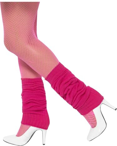 Strümpfe 80er Jahre neonpink Style Aerobic Stulpen
