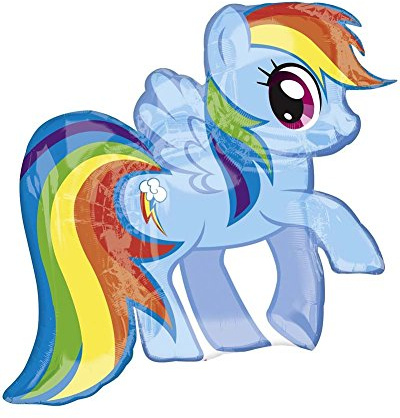 Amscan 2646701 - Pallone in foil Super Shape My Little Pony, dimensione 71 x 68 cm, volume 40 litri, pallone ad elio