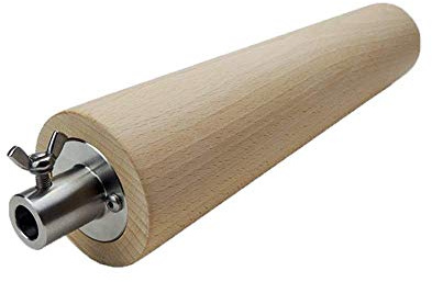 MOESTA-BBQ 10364 FeuerWalze, Halterung Ø 13,8 mm, kompatibel mit Weber | Lebensmittelechte Rotisserie-Buchenholzrolle für Baumstriezel, aus Buchenholz, für Baumkuchen, Ø 6 cm