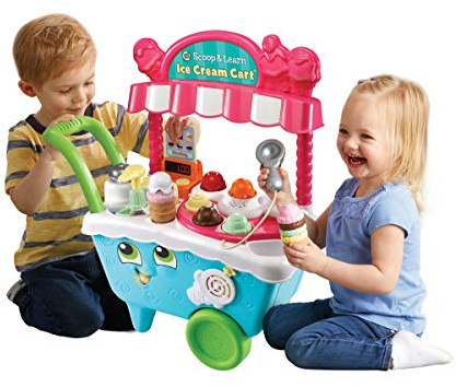 Leapfrog 600703 Scoop & Learn Pretend Toddler Toy for Role Play Food and Magic Ice Cream Scooper Scoop/Learn Cart Set, Various