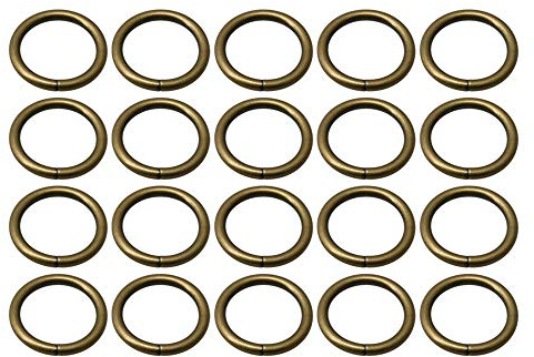 RDEXP 20 STÜCKE Metall Runde Form Loop Ring Schnallenverschluss für Gepäck Rucksack Taschen Einstellbare 0,38x2,5 cm