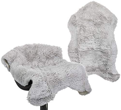 Brandsseller Tappeto in Finta Pelle di agnello 60x90 cm – Morbido a Pelo Lungo in Fibra Sintetica – Lavabile – per pavimenti, divani, poltrone, Letti – Interni ed esterni – Gris