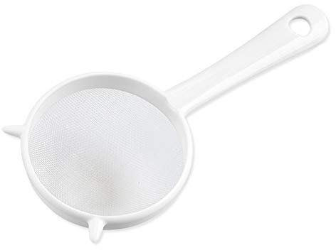 dragonaur-home decor 1 colador de malla fina de plástico de mano para cocina, colador de malla colador de harina con mango largo y colador grande
