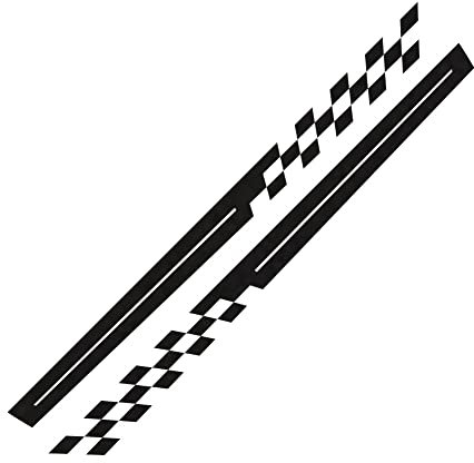 ihreesy 2 Stück Auto Körper Aufkleber, Autoaufkleber Auto Seiten Streifen Aufkleber Karosserie Aufkleber Sport Racing Streifen Grafik Aufkleber Auto Seitenschweller Seitenaufkleber,Mattschwarz