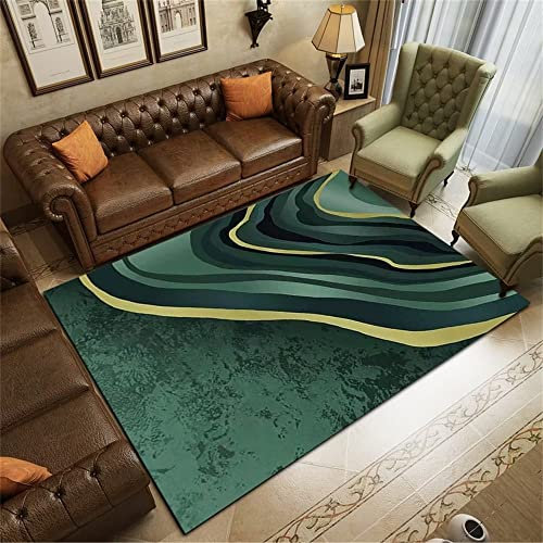 RUGMRZ Runner Rug Die Dekoration des Wohnzimmerkorridors ist waschbar und komfortabel Vintage grün Home Teppich Outdoor fleckerlteppich Runner Rug deko schlafzimmer60x90CM