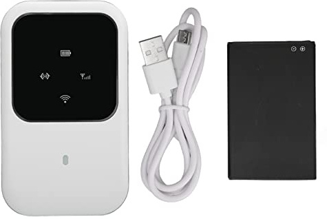 ciciglow Tragbarer WLAN-Hotspot, H80 4G Mobiler WLAN-Router 2400-mAh-Akku-Taschen-WLAN-Router mit LED-Anzeige Plug-in-Karte Schlanker WLAN-Router für Autoreisen Im Freien