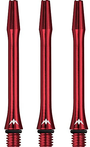 Mission Darts Alicross Vorbauten | Premium personalisierte Aluminium-Schäfte | Rot, Größe M