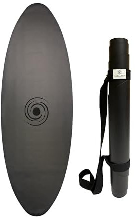 Yogalaxy® Surfstyle Yogamatte - Ovale Gymnastikmatte, rutschfest inkl. Tragegurt, Sportmatte für Fitness & Pilates, Naturkautschuk, PU-Oberfläche