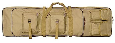 DFANCE Soft Rifle Bag Gewehrkoffer,wasserdichte Gewehrtasche,Tactical Double Long Rifle Pistol Gun Case,Tragbare Waffentasche Zum Angeln Jagen Schießsport,Mud Color,100 * 30cm