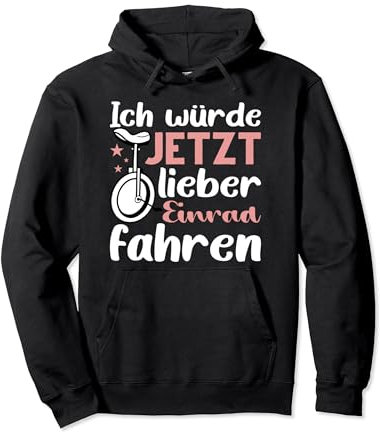 Unicycle One Wheel Zirkus Spielzeug Einrad Pullover Hoodie