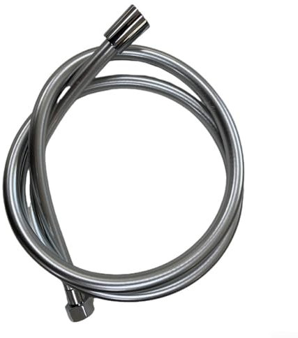 20) Stilvolles Design Brauseschlauch, 1 5 m PVC, Hochdruck, Grau oder Schwarz (Grau)