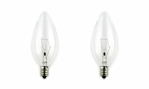 Swan Candelabra E12 Clear Candle Light Bulbs, 240V, 25W, Pack of 2