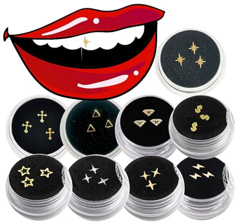 Gold Tooth gems Teeth Jewelry Dance Party Makeup Birthday Party Dress up Small Accessories Jewelry