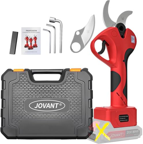 Elektrische Beschneidungsschere für JOVANT 20V Batterie (keine Batterie), Beschneidungsschere 40mm (1.6 Zoll) Schneidedurchmesser Elektrische Schere für Baumzweig SK5 Klingen Baumtrimmer