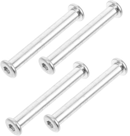 Happyyami Pièces pour Parasol 4 Vis de Base en Acier, Poignée à Vis Argentée pour Pied de Parapluie, Remplacement Facile et Maintien Stable