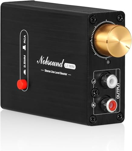 Nobsound Mini Stereo Line Level Booster Verstärker Audio Vorverstärker 20dB Verstärkung + Lautstärkeregler (L1MINI)