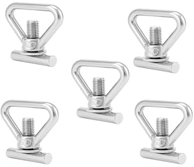 Kellegour Occhielli per Fissaggio del Carico,5 pz Occhielli in Acciaio INOX per tetto,Occhielli di Ancoraggio del Carico M10,Viti Fissaggio Carico per Auto T5 T6,Fissaggio Sicuro del Vostro Bagaglio