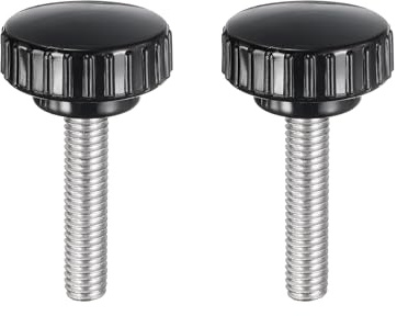 QUARKZMAN 2 Stück Rändelschraube mit Gewinde M8 x 35mm Edelstahl 304 | Rundkopfschraube Rundgriffschraube Klemmknöpfe 30mm Handknöpfe Daumenschrauben Spannschraube, Für Industrie Maschine, 30mm