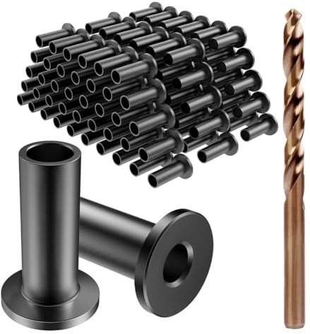 Junterone Paquet de 50 Manchons de Protection en Acier Inoxydable pour Garde-Corps de Câble de Pont de 1/8 de Pouce, 5/32 de Pouce ou 3/16 de Pouce, pour Poteaux en Bois/Composite