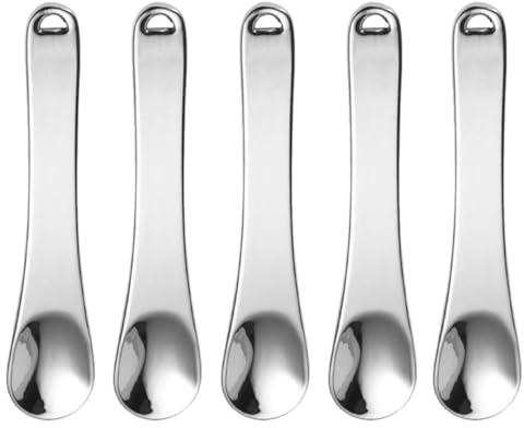 BEBEMOKO 5 Pièces Spatule De Soin Mini Spatule à Lotion Cuillère à Crème Pour Yeux Pour Soins De Peau Et Maquillage