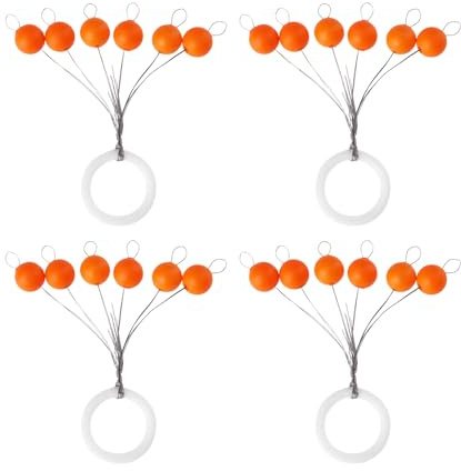 VGOL Lot de 4 flotteurs de surface orange, indicateur de morsure pour pêche à la mouche en eaux peu profondes, 1# 6,5 mm