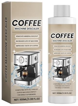 KOAHDE Descalcificador de Cafetera Ecológico Universal,Descalcificador Cafetera Tabletas,Elimina la Cal Limpieza Profunda,100ML,Mejora el Sabor del Café,Vida útil Prolongada del Dispositivo