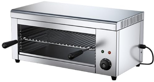 QUGURLID Countertop Salamander Broiler,Electric Melter Raclette Grill,120-570°F Temperature Adjustable Commercial Steak Broiler Stainless Steel Toaster Oven