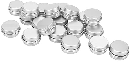 Generic Runda Aluminiumburkar med Säkra Skruvlock för Förvaring Av Läppbalsam 20 St 5 Ml för Resor och Gör-det-själv-projekt