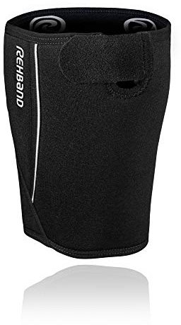 Rehband Vendaje de compresión de neopreno para muslos, 5 mm, talla M, color gris